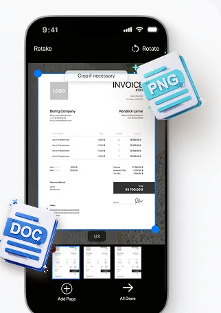 Reordering scanned pages before exporting a single PDF