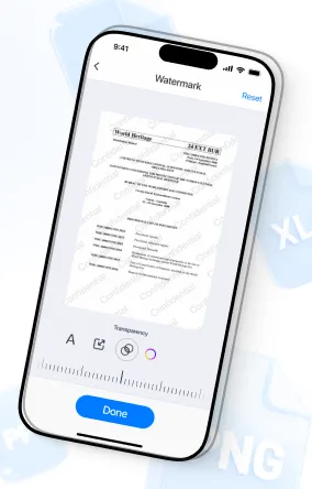 Adjusting watermark transparency on a scanned page