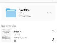 Scans grouped into folders by date and tag